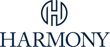 A circular logo with a stylized 